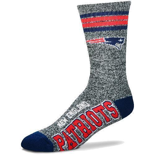 Men's New England Patriots For Bare Feet Gray Got Marble Crew Socks