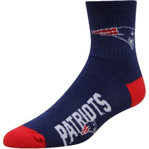 Men's New England Patriots For Bare Feet Team Color Quarter-length Socks