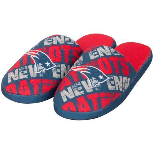 Men's New England Patriots Navy Digital Print Slippers