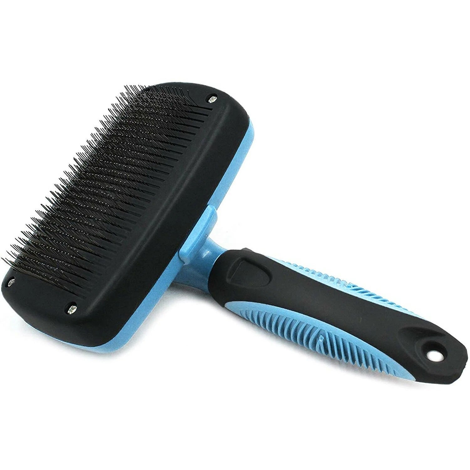 Retractable Self-Cleaning Slicker Brush for Pets Fine Bristles Grooming Tool for Dogs and Cats Quick Fur Removal