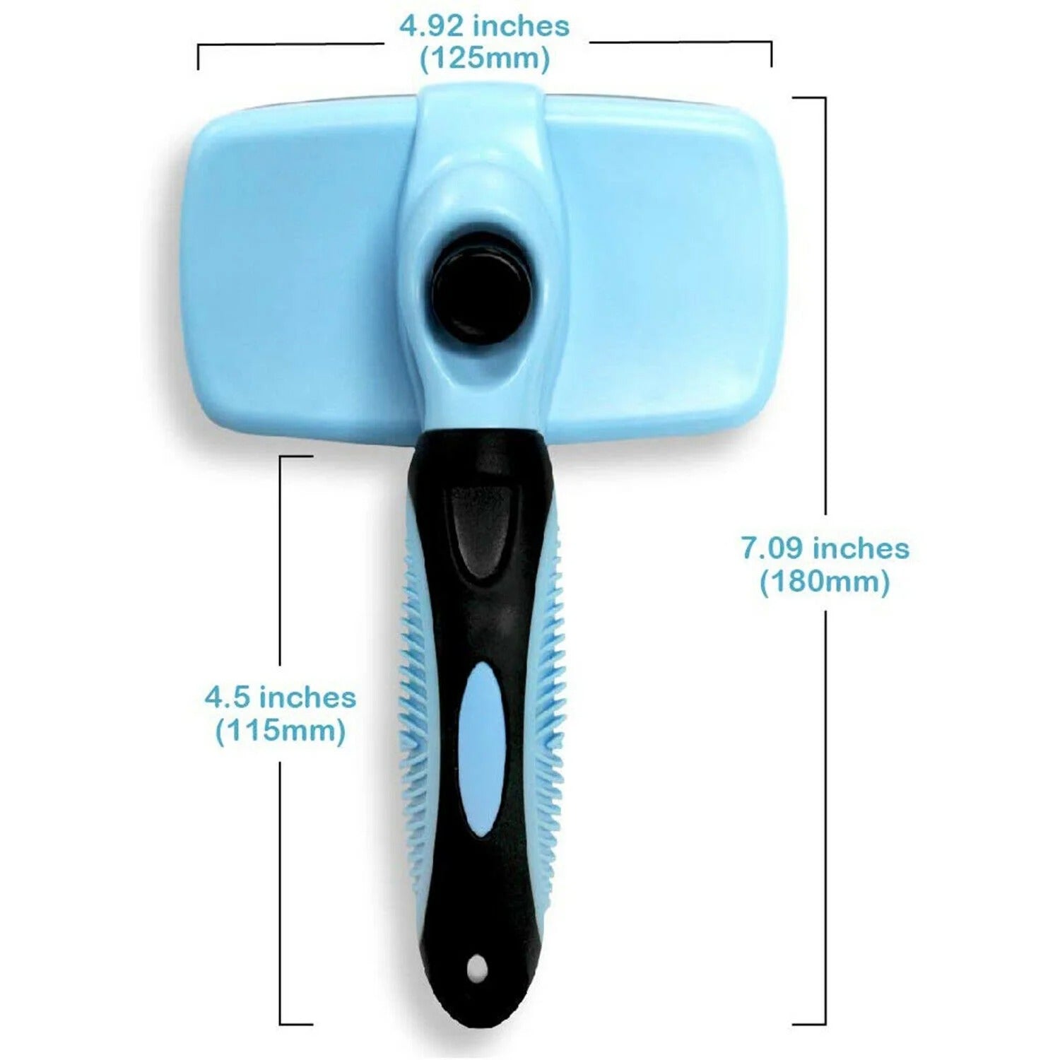 Retractable Self-Cleaning Slicker Brush for Pets Fine Bristles Grooming Tool for Dogs and Cats Quick Fur Removal