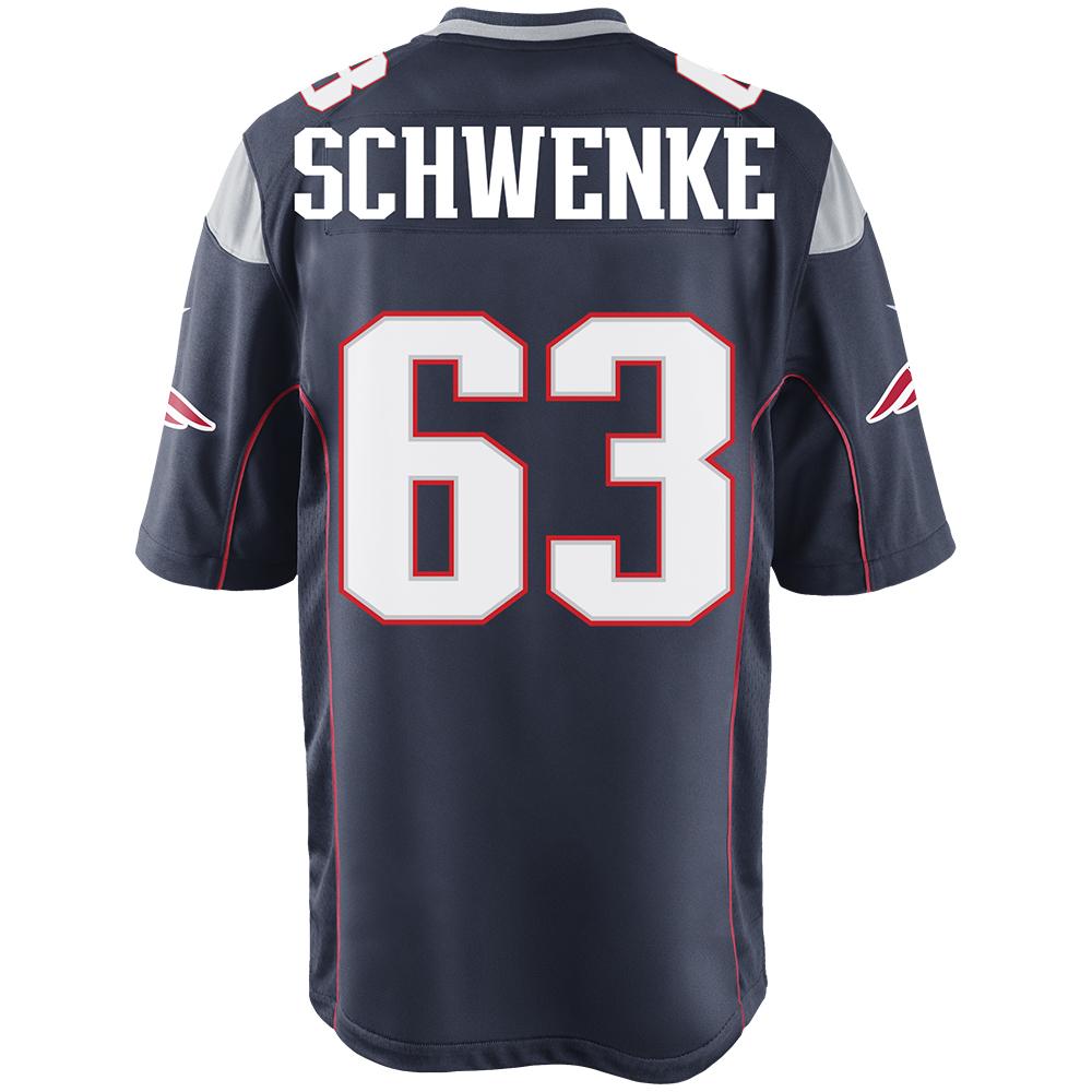 Nike Brian Schwenke #63 Game Jersey-Navy