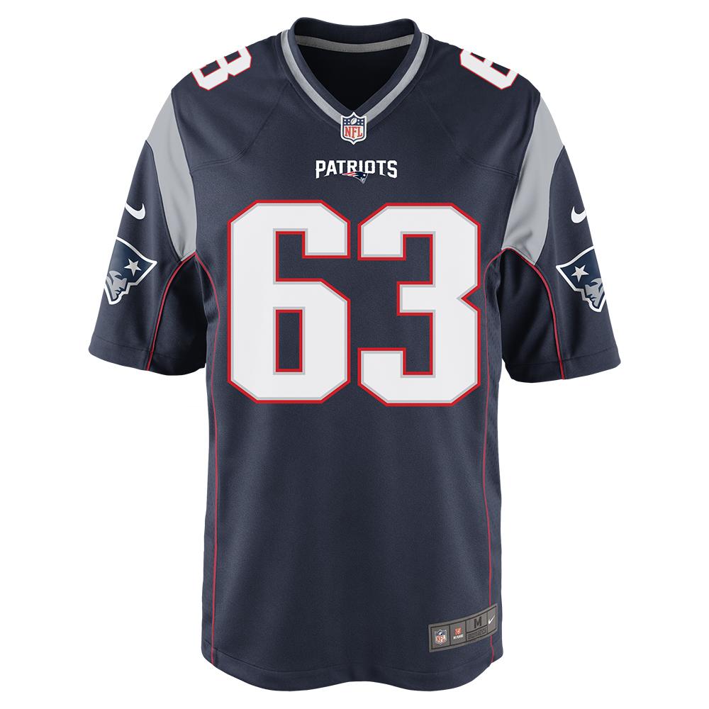 Nike Brian Schwenke #63 Game Jersey-Navy