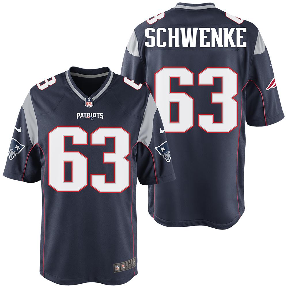 Nike Brian Schwenke #63 Game Jersey-Navy