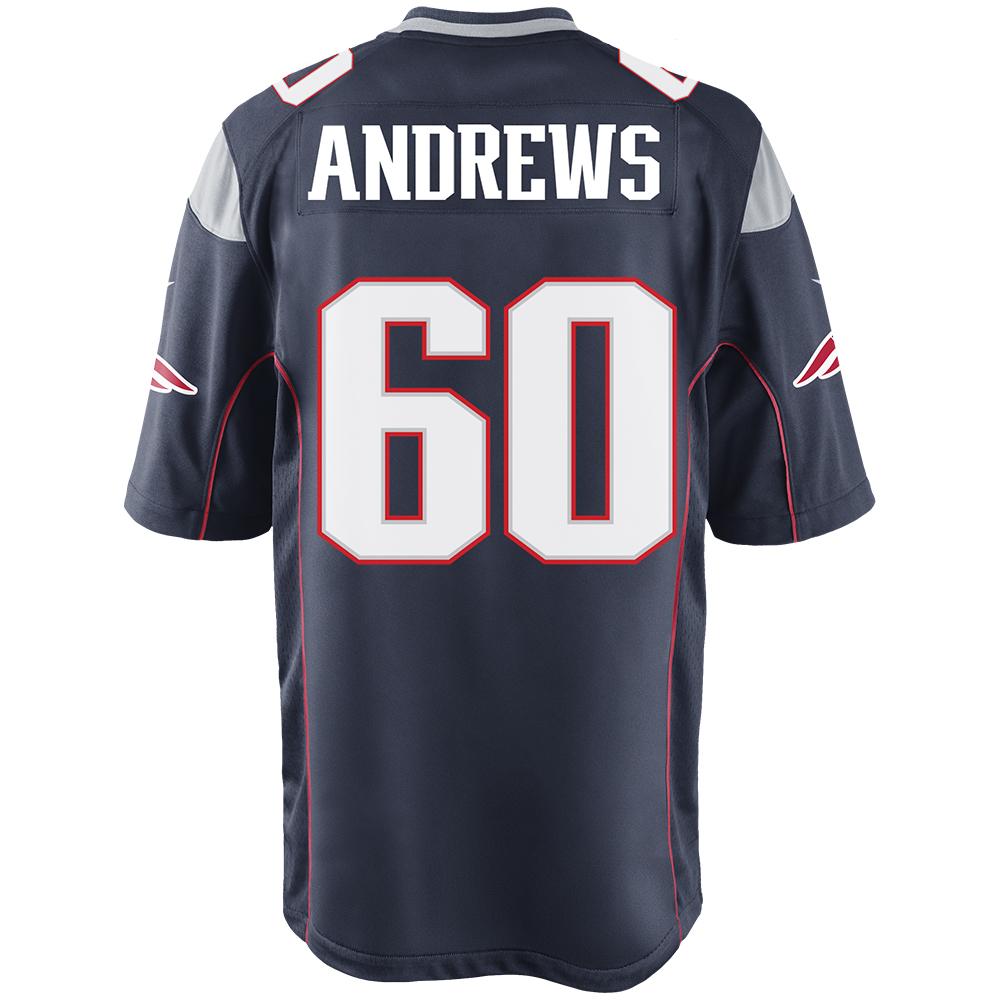 Nike David Andrews #60 Game Jersey-Navy