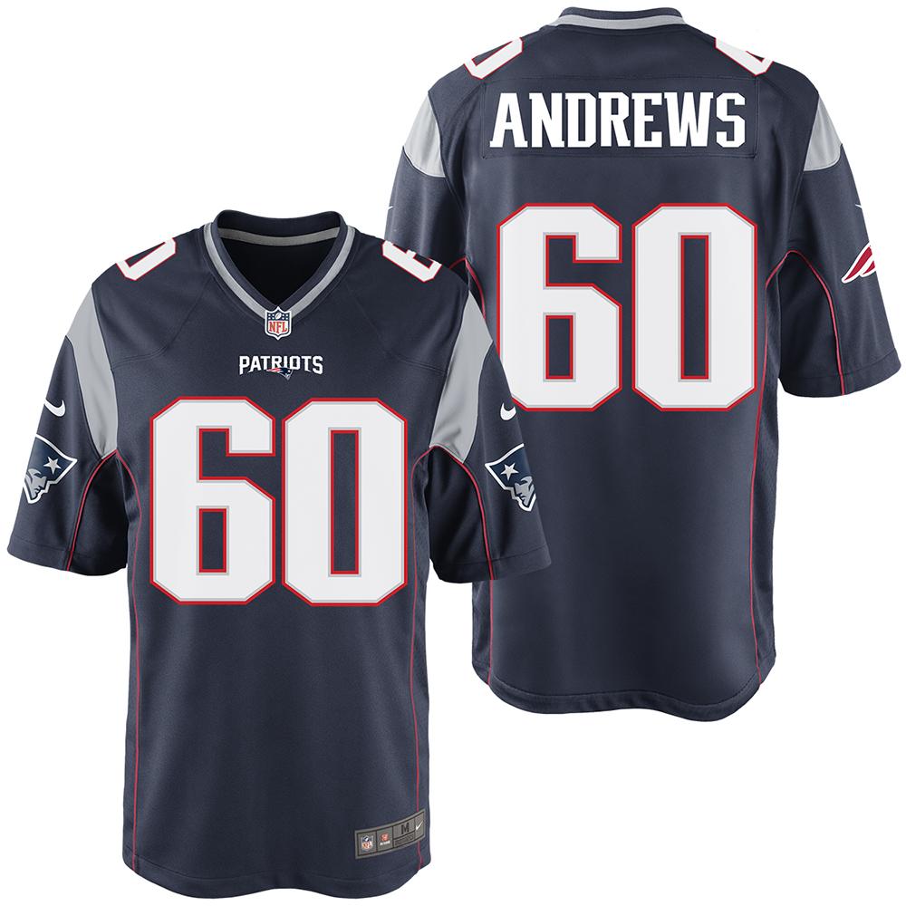 Nike David Andrews #60 Game Jersey-Navy