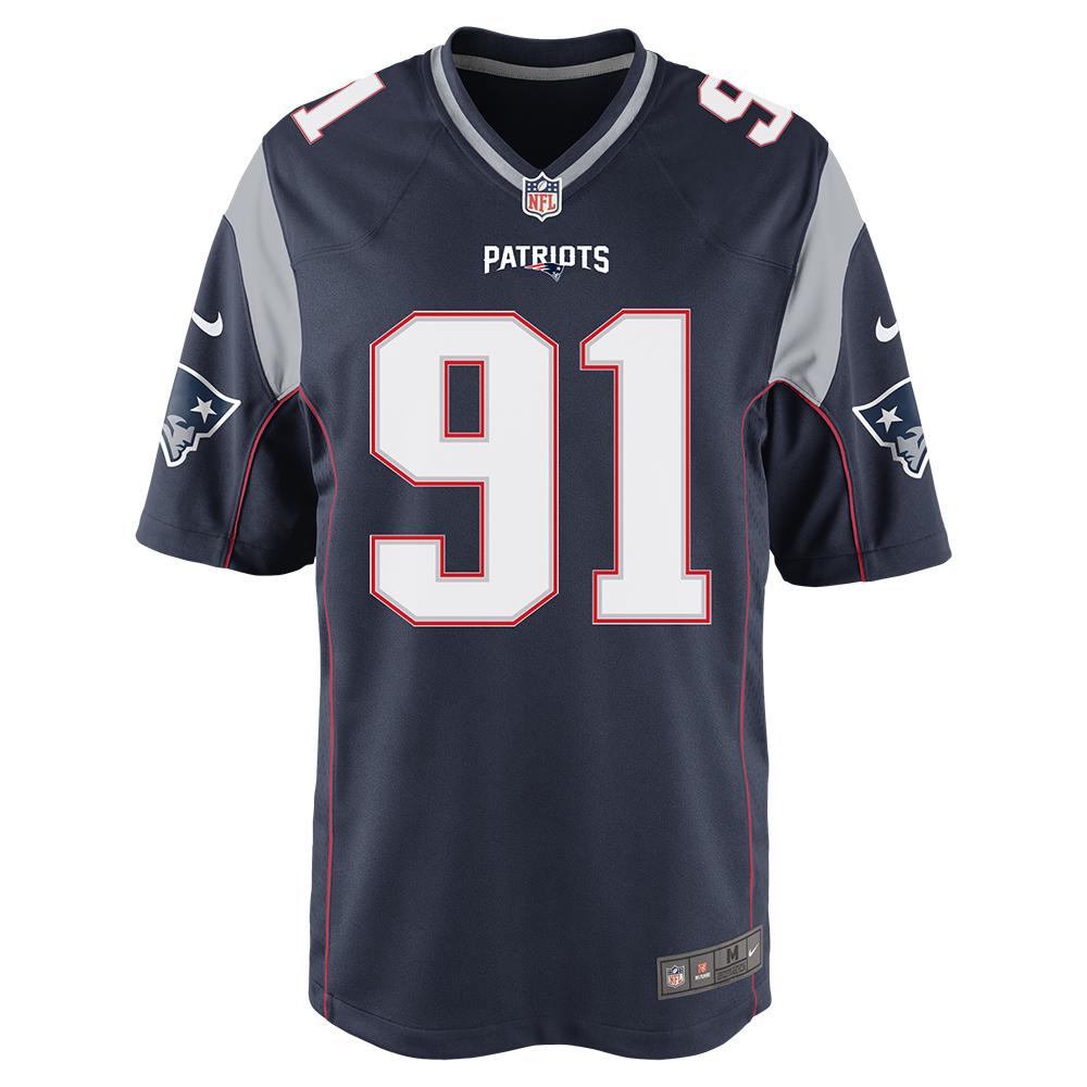 Nike Deatrich Wise Jr. #91 Game Jersey-Navy