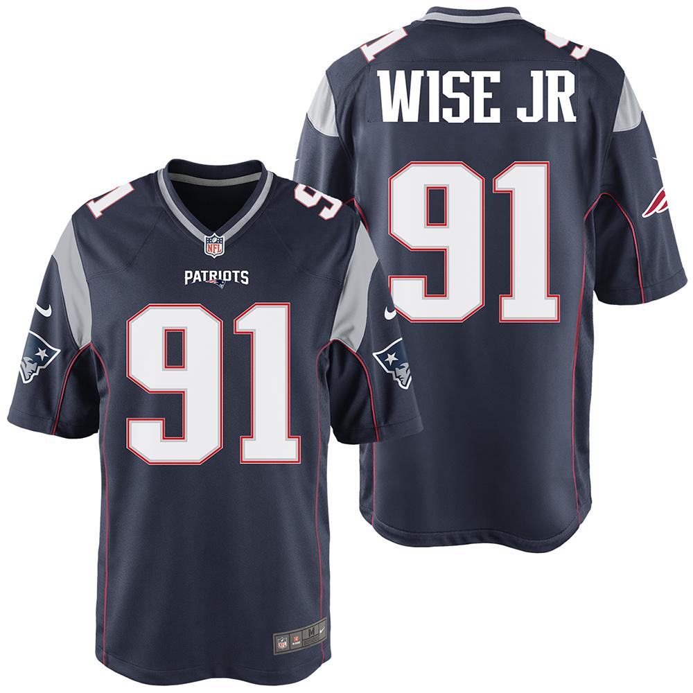 Nike Deatrich Wise Jr. #91 Game Jersey-Navy