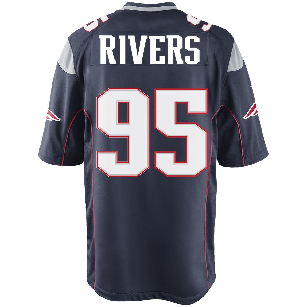 Nike Derek Rivers #95 Game Jersey-Navy