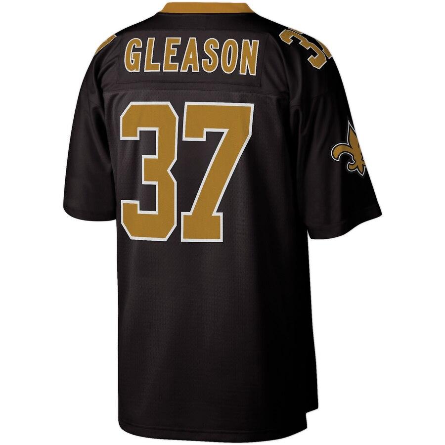 Mens Mitchell & Ness Steve Gleason Black New Orleans Saints Retired Player Vintage Replica Jersey