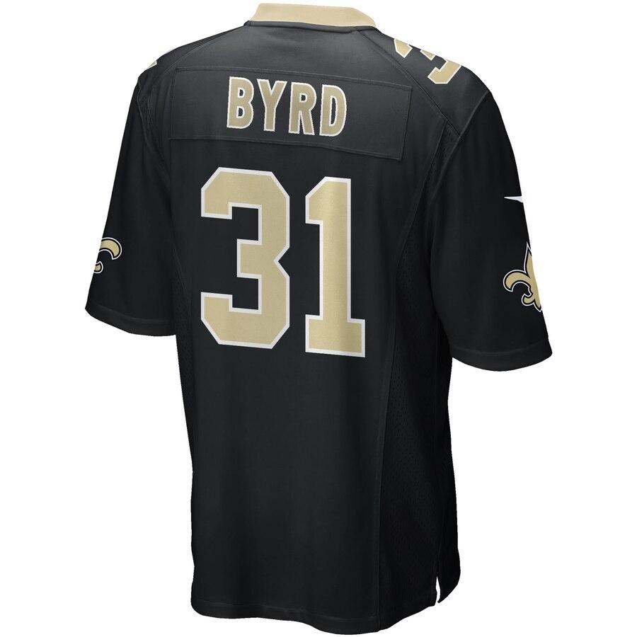 Mens New Orleans Saints Jairus Byrd Nike Black Game Jersey