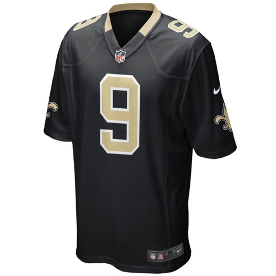 Mens New Orleans Saints Drew Brees Nike Black Game Jersey