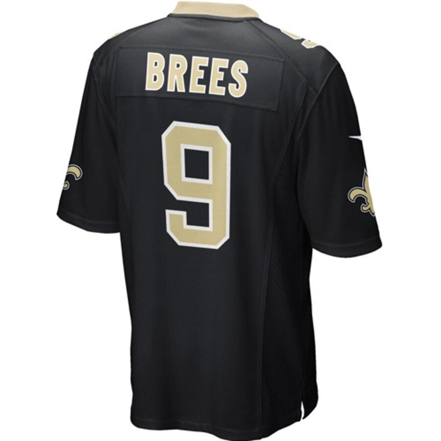 Mens New Orleans Saints Drew Brees Nike Black Game Jersey