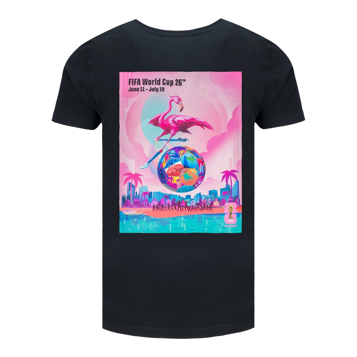FIFA World Cup 2026™ Miami Poster Black T-Shirt - Unisex