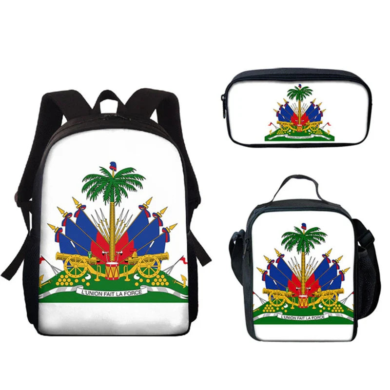 3-Piece Backpack, Lunch Bag & Pencil Case for Students and Travelers