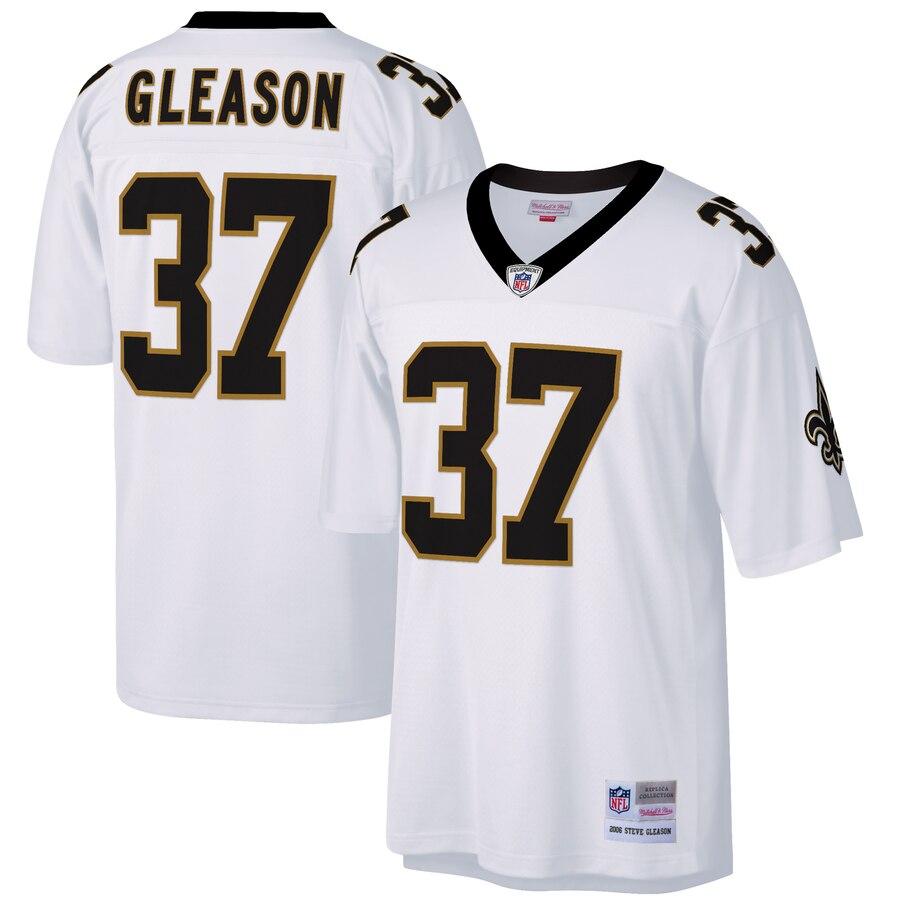 Mens Mitchell & Ness Steve Gleason Black New Orleans Saints Retired Player Vintage Replica Jersey