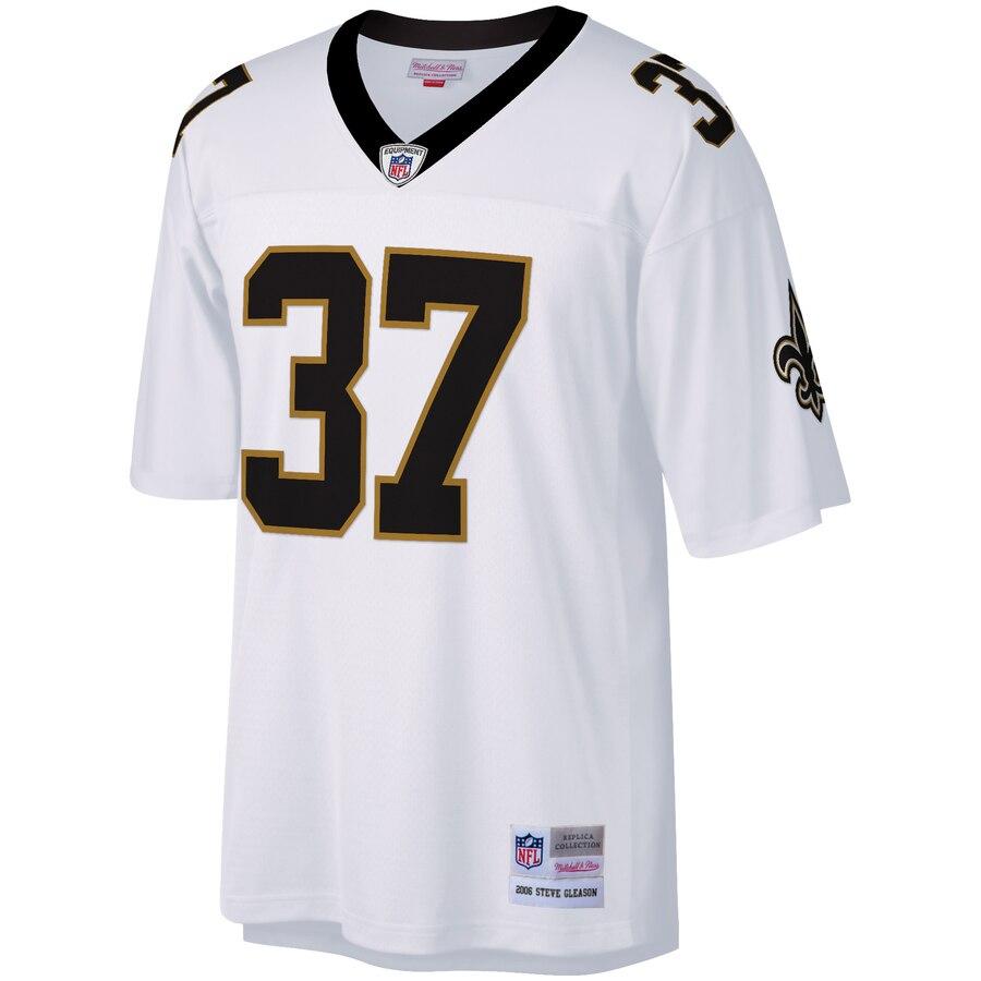 Mens Mitchell & Ness Steve Gleason Black New Orleans Saints Retired Player Vintage Replica Jersey